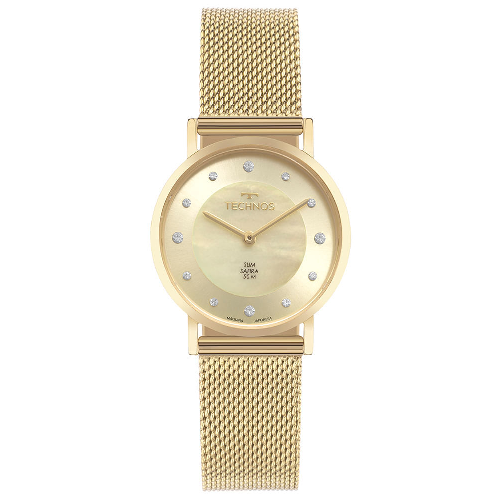 Relógio Technos Feminino Slim Dourado - 2025LVA/1X