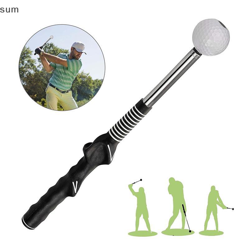 [sum] Golf Retrátil Swing Practice Sti Trainer Sound Assistant Praticador Anti-Slip Rubber Grip Posture Aid Corrector BR