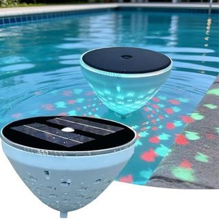 Luz Solar Flutuante Para Piscina Com Projeção De Peixes Lâmpadas LED À Prova D'água RGB Mudança De Cor Padrão Dinâmico I