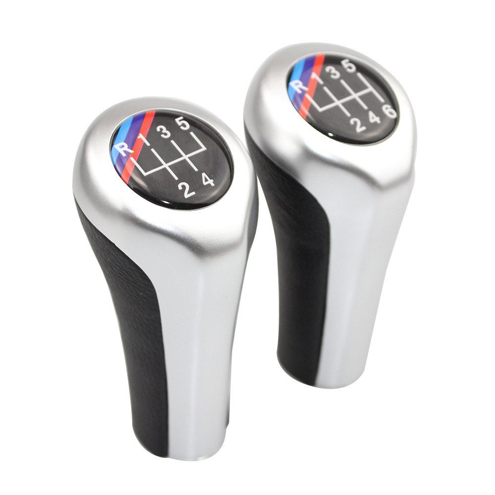Adequado para manopla de câmbio de carro BMW, alavanca de câmbio prateada de 5/6 velocidades BMW, acessórios de modifica