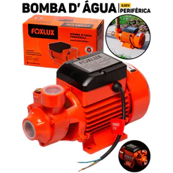 Bomba D’Água Periférica Foxlux 1/2CV 370W Alta Pressão P/ Residência Caixa d’Água Poço Jardim