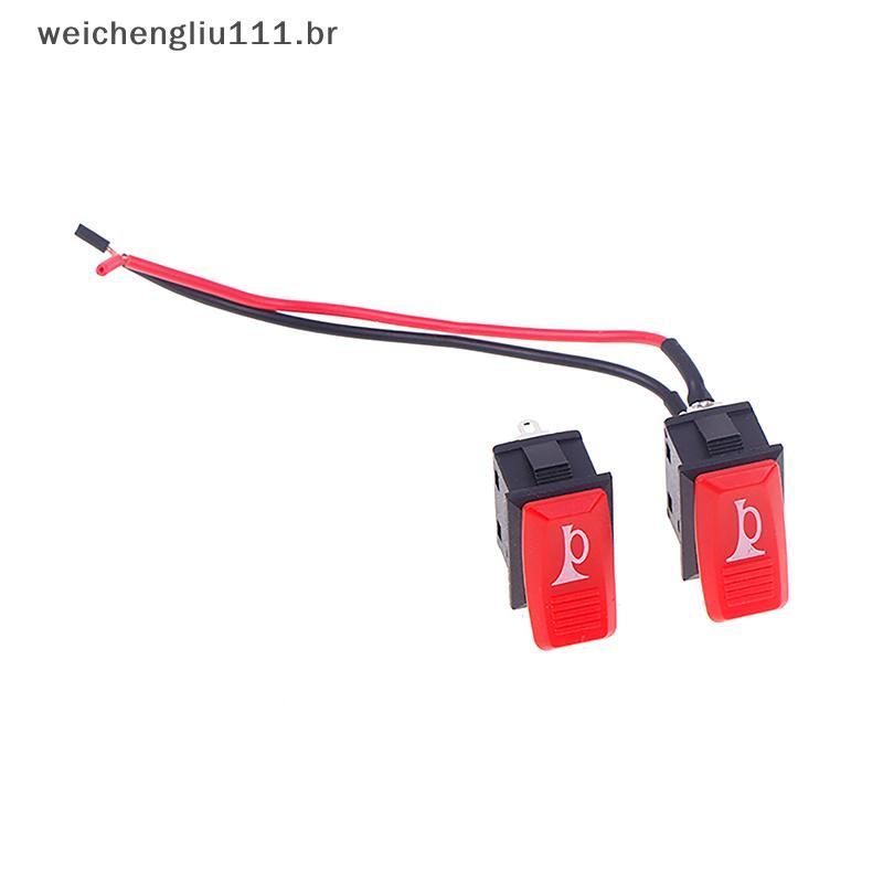 # weicheng 5 Pcs Interruptor De Buzina Botão De Carro E-bike De Motocicleta Universal Momentâneo Push Roer Switch Plásti