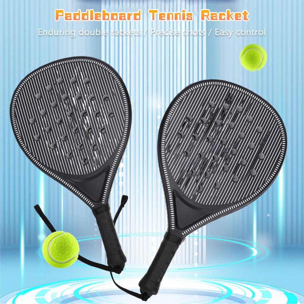 Conjunto de raquete de padel leve Doorslay Raquete de tênis Pro EVA Core de alta densidade com 2 raquetes, bolas e