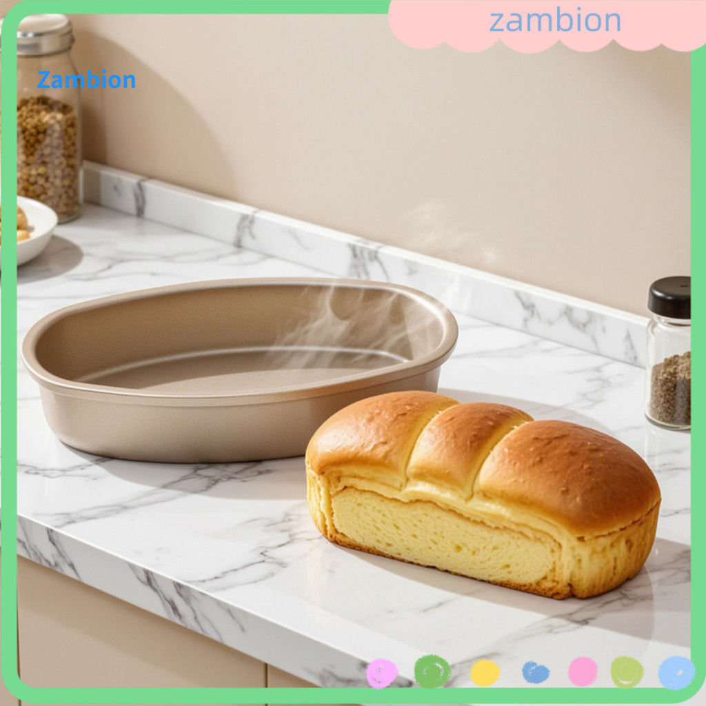 Durable Baking Mold Nonstick Carbon Steel Oval Bread Pan – Reusable Cake Mould for Cheesecake Desserts Chocolates Pudd