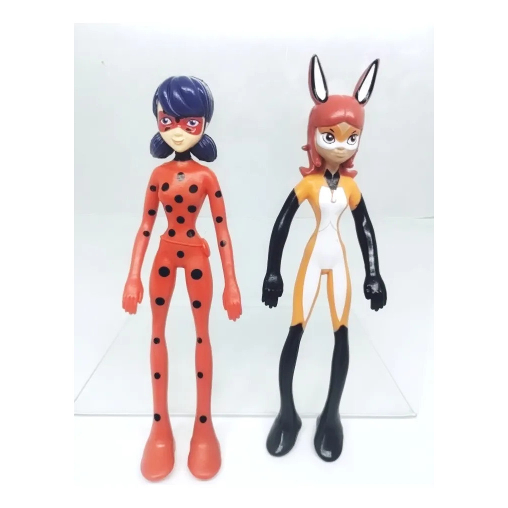 Bonecos Flexíveis Ladybug E Rena Rouge 14 Cm - Tcg Toys