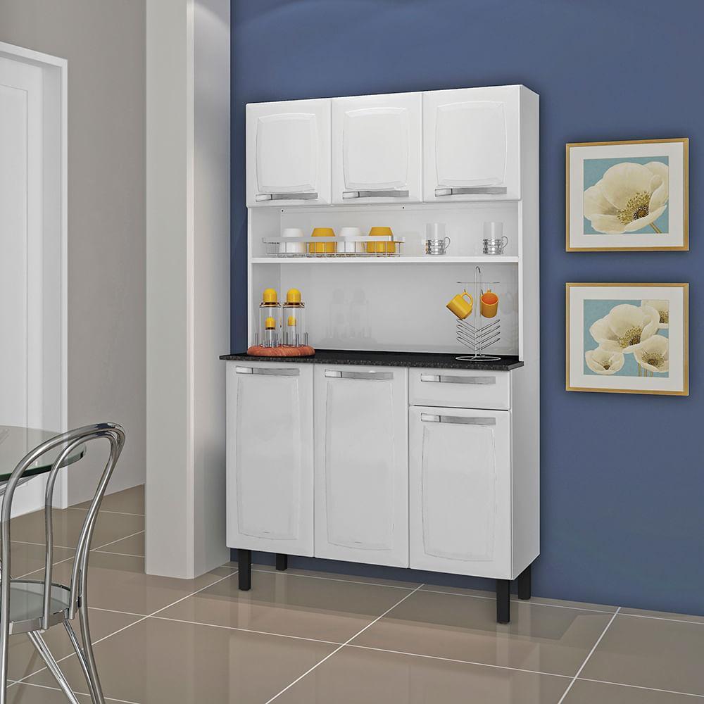 Kit de Cozinha Compacta Rose 105cm em Aço Itatiaia Branco