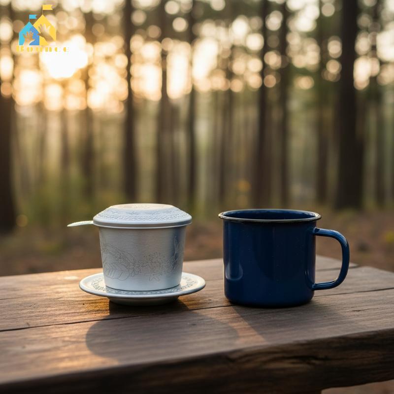 Bbounce 1 Conjunto Portátil Gotejador De Café Vietnamita Filtro Suprimentos Acessórios De Alumínio Para Amantes Único Ag