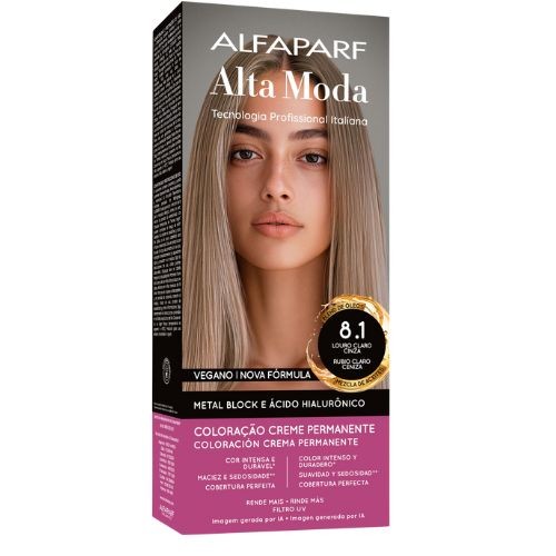 ALTA MODA TINTURA COLORE 150G 8.1 LOURO CLARO CINZA
