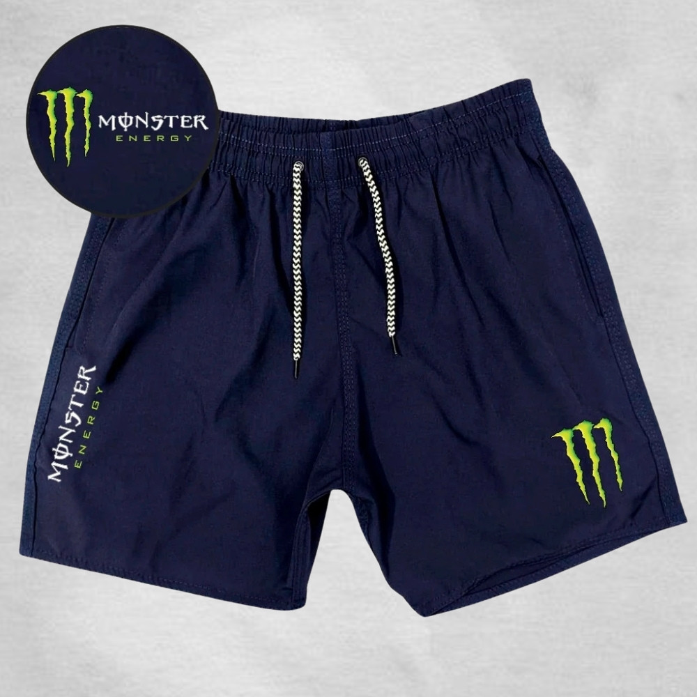 Bermuda Masculino Elastano Modelo Academia - Mo_nster 02 - Esportivo Ideal para lazer corridas e esportes Promoção
