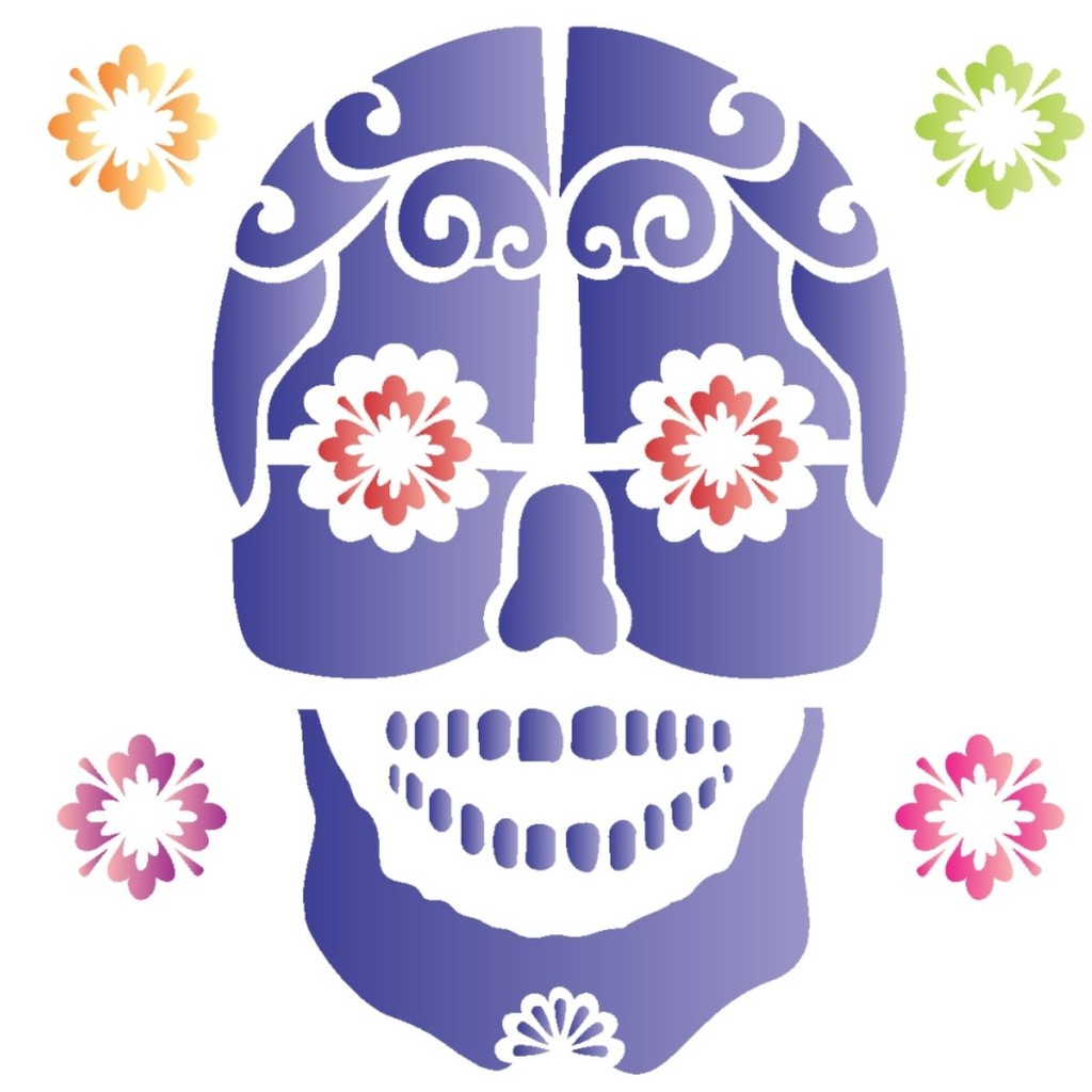 Stencil OPA 10x10 1177 Caveira Mexicana