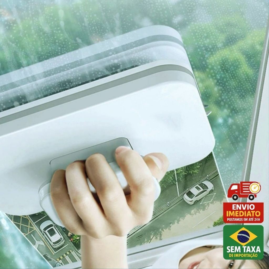 Limpador Janelas Magnético Duplo Limpa Vidros Escova Lavar Limpeza Doméstica Externa com Segurança DuoClean