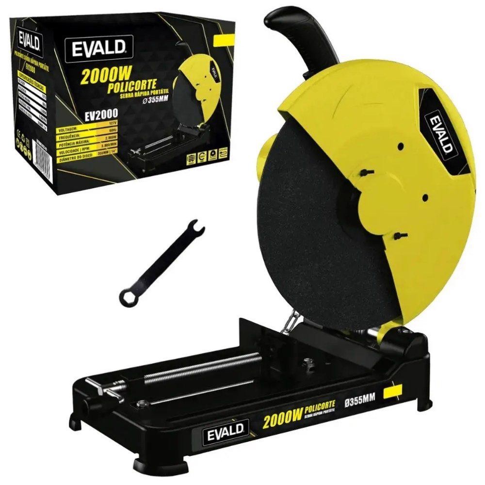 Serra Rápida Policorte 14POL 2000W 355mm EV2000 EVALD em Oferta na Shopee