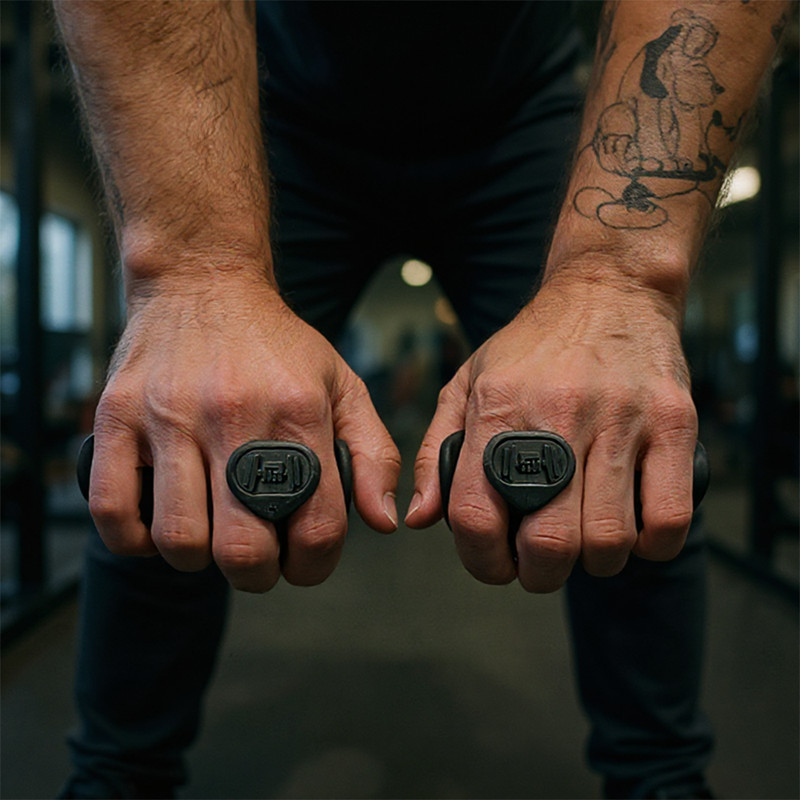 Grip Exclusivo Entre os Dedos Academia Premium Anticalo Borracha Confortável