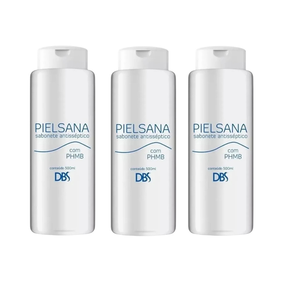 Kit 3x Pielsana Sabonete Antesséptico Com Phmb Liquido 500ml em Oferta na Shopee
