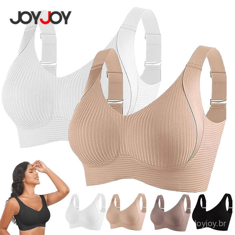 Sutiã Modelador Feminino-Uma Peça com Aro de Aço Ajustável-Contra Seios Laterais e Sem Marca de Roupa-Tamanho Grande