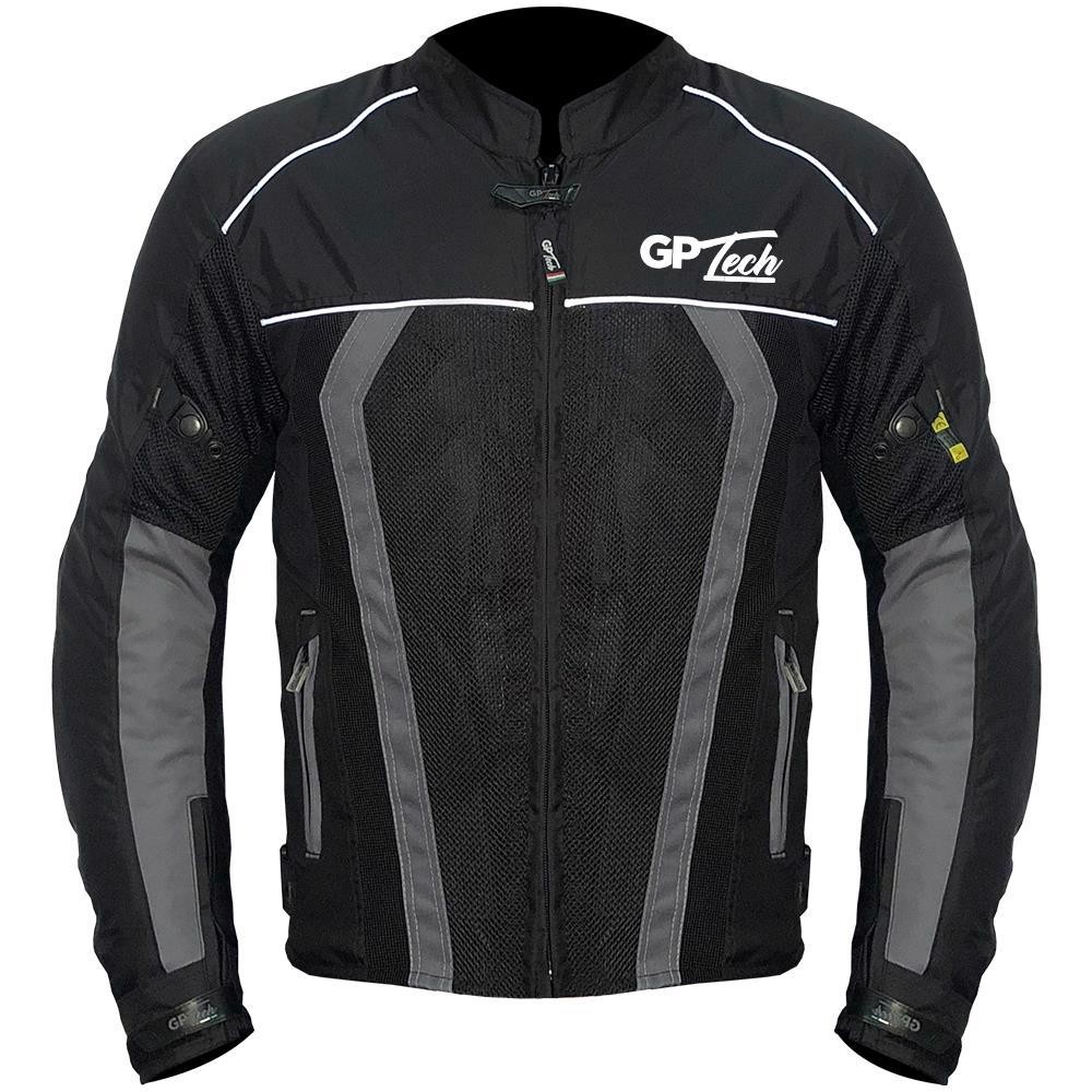 JAQUETA MOTOQUEIRO GP TECH SUMMER 2 COM PROTEÇÕES OMBRO COTOVELO COSTAS em Oferta na Shopee