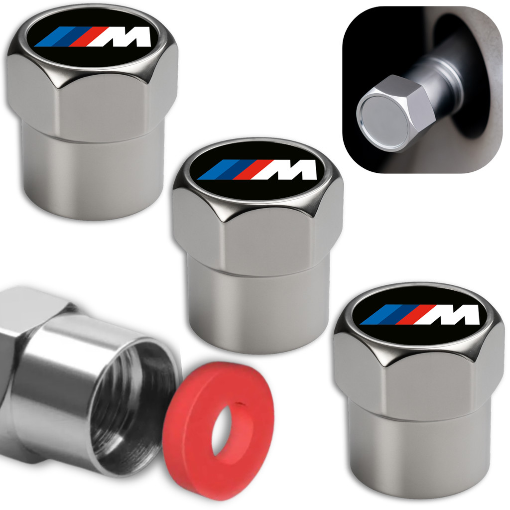 4 Tampa Válvula BMW M3 Sport Bico Pneu Carro Automotivo Metal