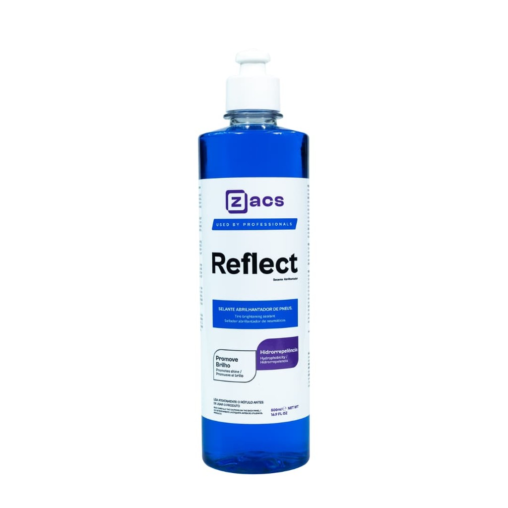 Pneu Pretinho Zacs Reflect 500ml Selante Abrilhantador Pneus Automotivo Brilho