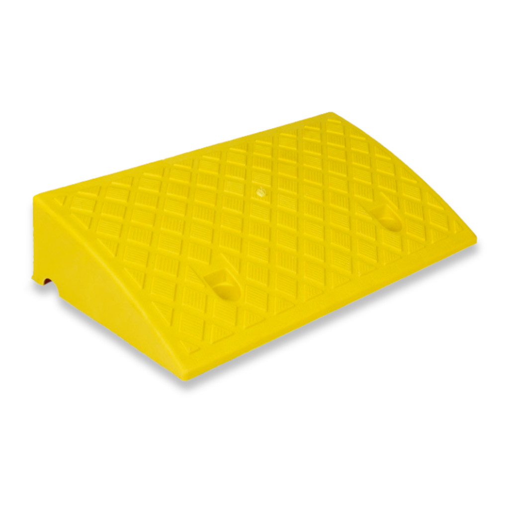 Rampa de degrau 11x27x50 modular calçada garagem áreas de acesso para pessoas com deficiência - Amarelo
