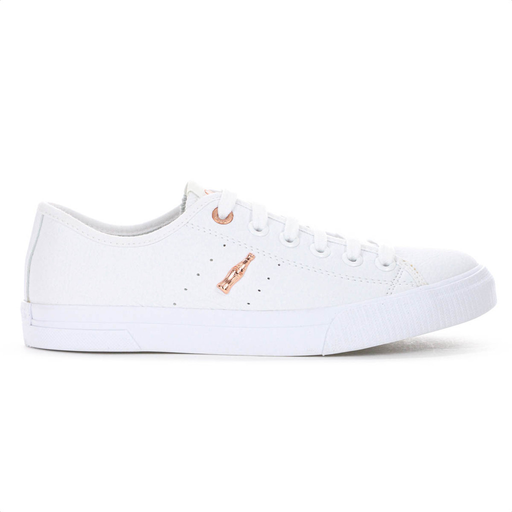 Tênis Coca Cola Flow Town Branco e Cobre - Feminino em Oferta na Shopee