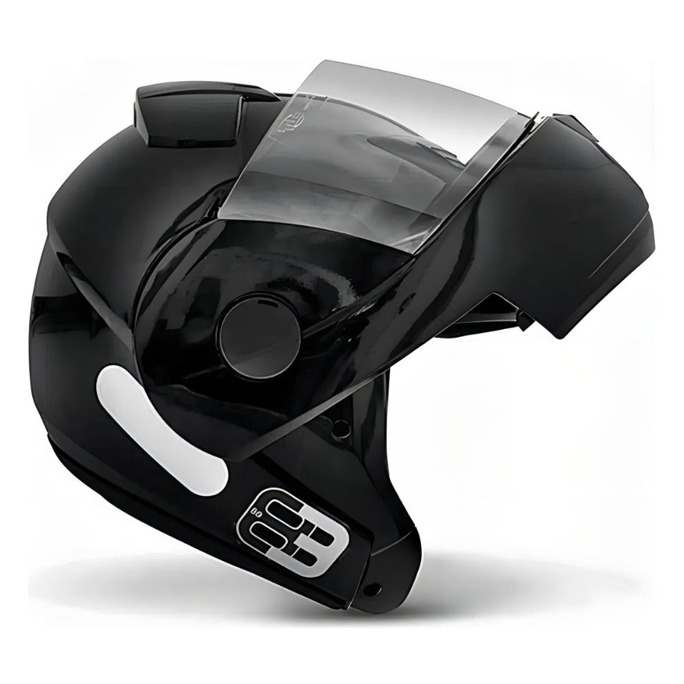 Capacete Moto EBF E8 Articulado Robocop Desenho Solid