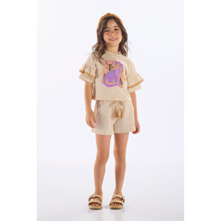 Conjunto com Blusa e Short Infantil Up Baby em Oferta na Shopee