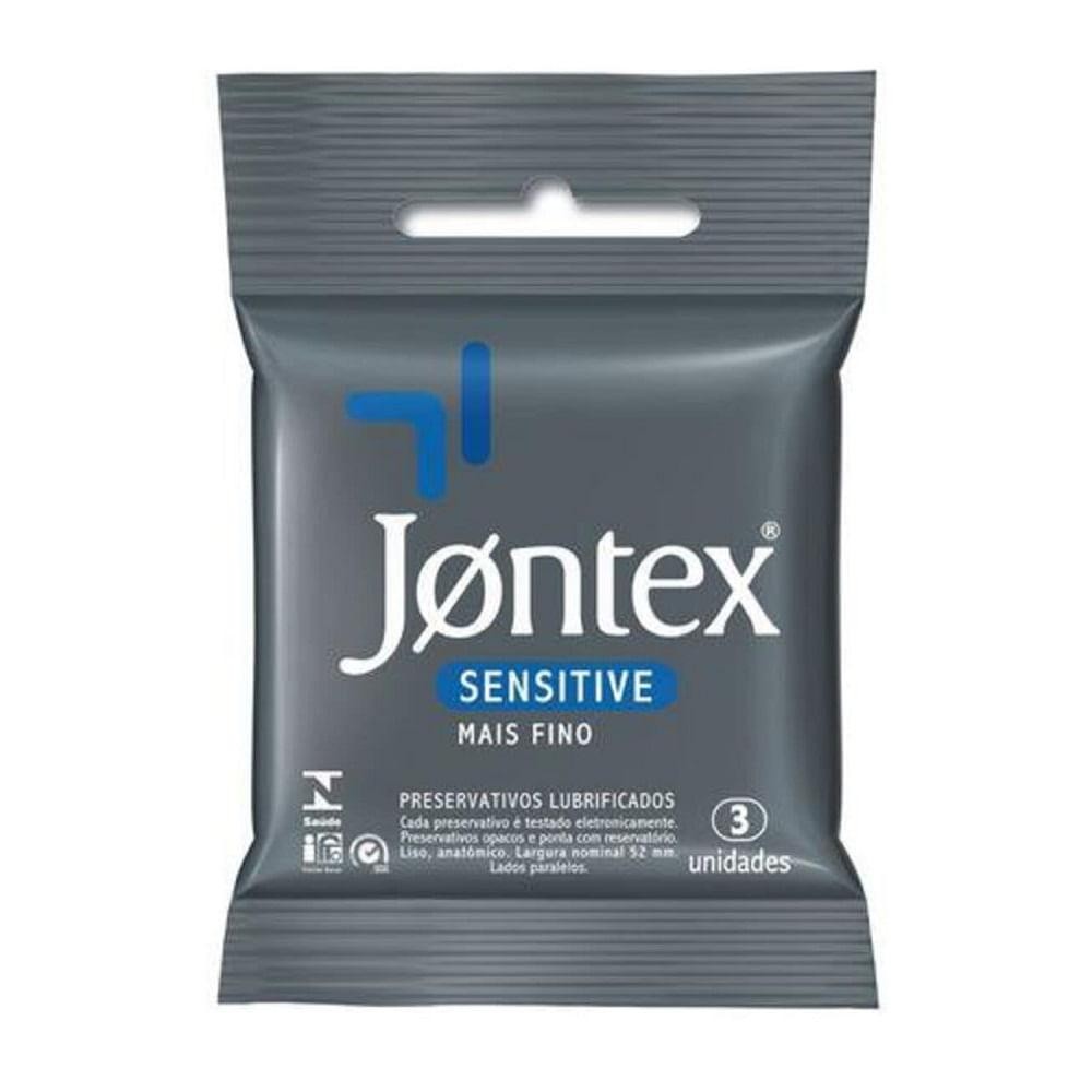 Preservativo Jontex Sensitive c/3un em Oferta na Shopee
