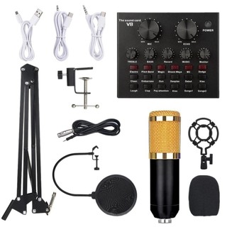 Microfone keedi-mic800 Com Braço Articulado + Kit Interface Mesa V8