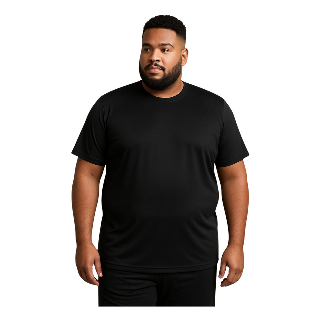 Camiseta Plus Size Masculina Lisa Dry Fit Academia Treino em Oferta na Shopee