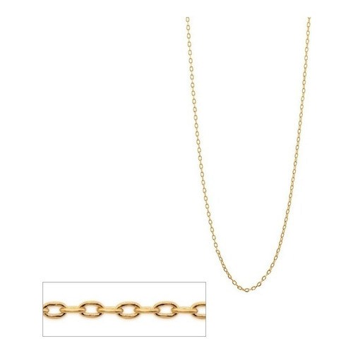 Cordão Rommanel Original Fio Cadeado Banhado A Ouro 50cm 531639 Cor Dourado em Oferta na Shopee