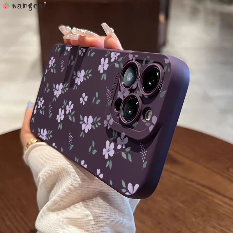 Para Samsung Galaxy A16 A06 M35 M55 F15 M15 A55 A35 A25 A15 M34 M54 M14 A01 A05 A05s A24 5G Capa De Telefone Roxo Escuro