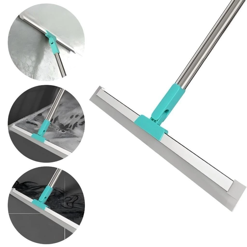 Rodo de Silicone Cabo 100CM/140CM Para Limpeza de Piso Vidros Com Gancho Secos e Molhados Uso Duplo Vassoura Mágica — imagem 1