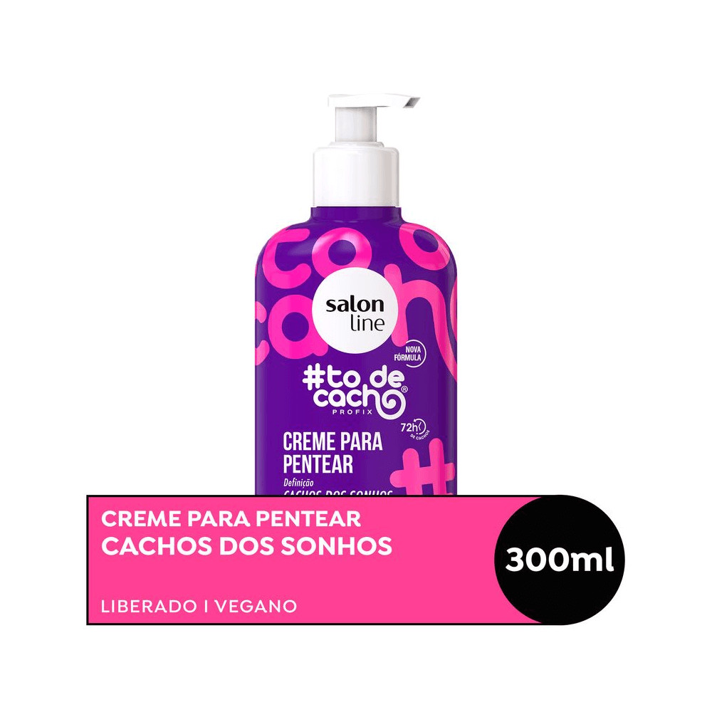 Creme Para Pentear Salon Line Todecachos Cachos dos Sonhos 300ml em Oferta na Shopee