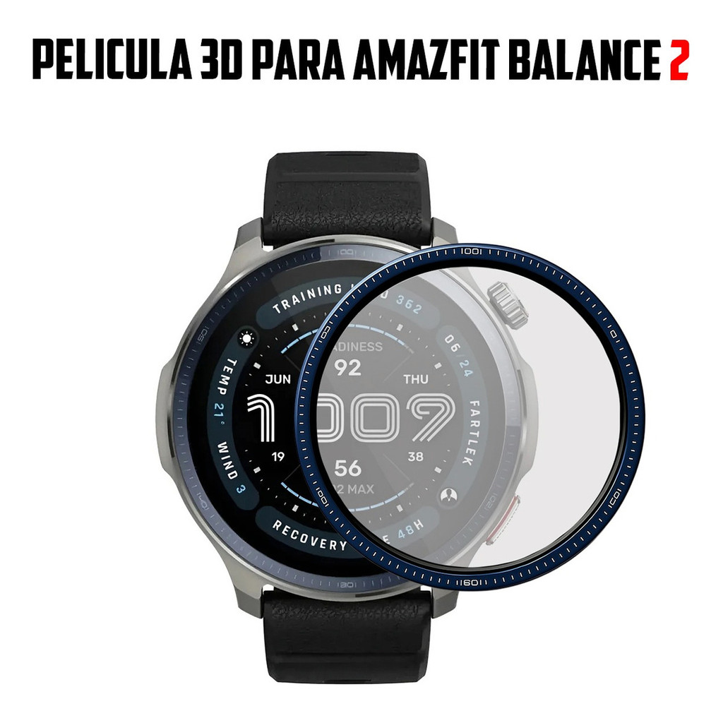 Pelicula 3d De Proteção Para Smartwatch Amazfit Balance 2