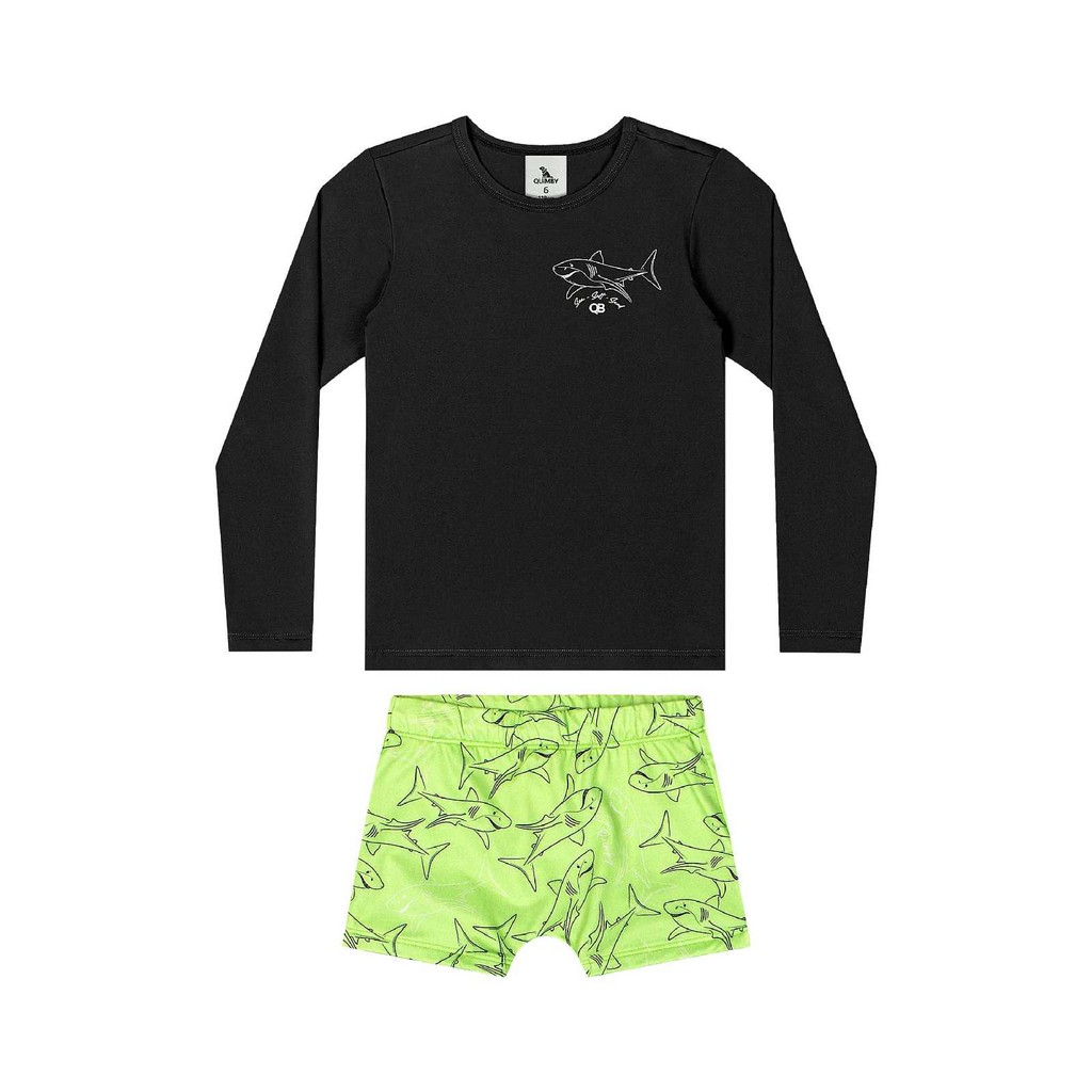 Conjunto de Praia com FPS +50 Quimby em Oferta na Shopee