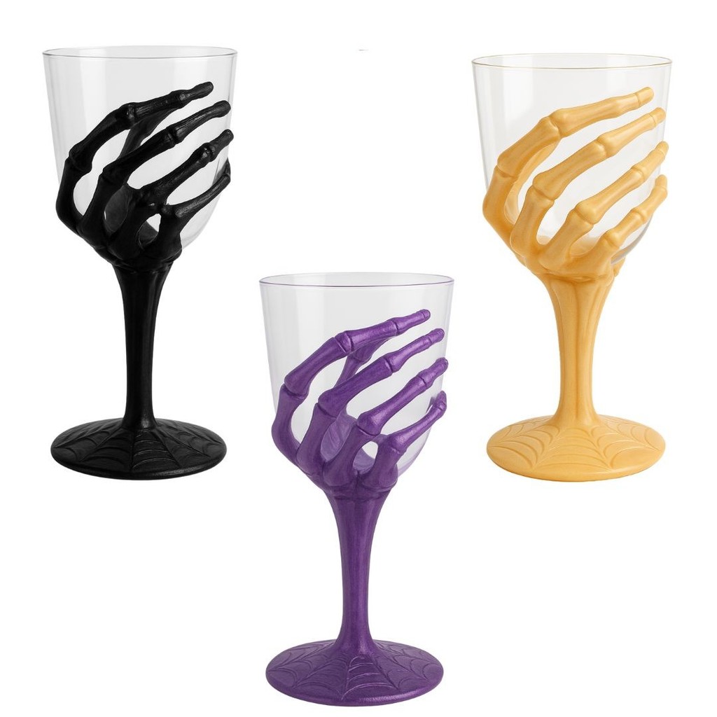 Taça Mão de Caveira Plástico Halloween - Unidade