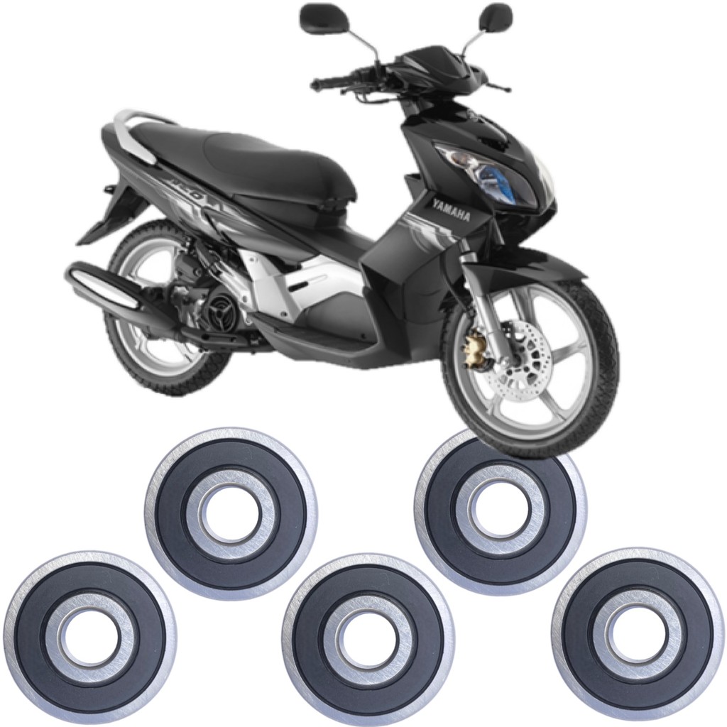 KIT JOGO COMPLETO DE ROLAMENTOS DAS DUAS RODAS DIANTEIRA E TRASEIRA YAMAHA AT 115 NEO 2004 A 2012