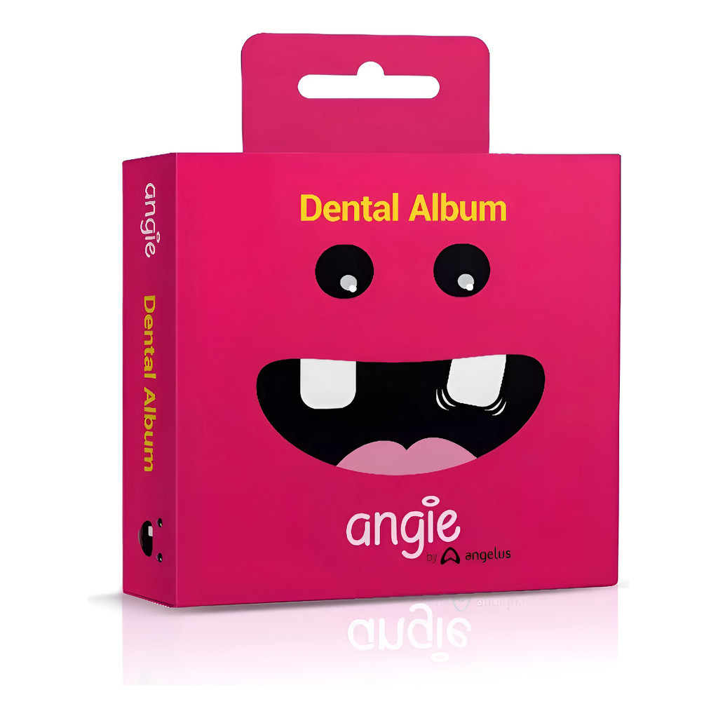 Álbum Dental Premium Porta Dente De Leite Angie Rosa