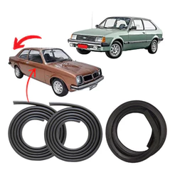 Borrachas Portas e Mala Chevette Marajó Original JAHU Guarnição de Vedação completa Kit 3 borrachas
