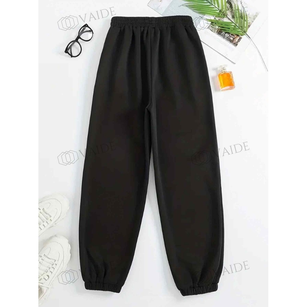 Calça Moletom Lisa Skinny Grossa Flanelada Quente Macio Jogger Inverno Confortável Unissex