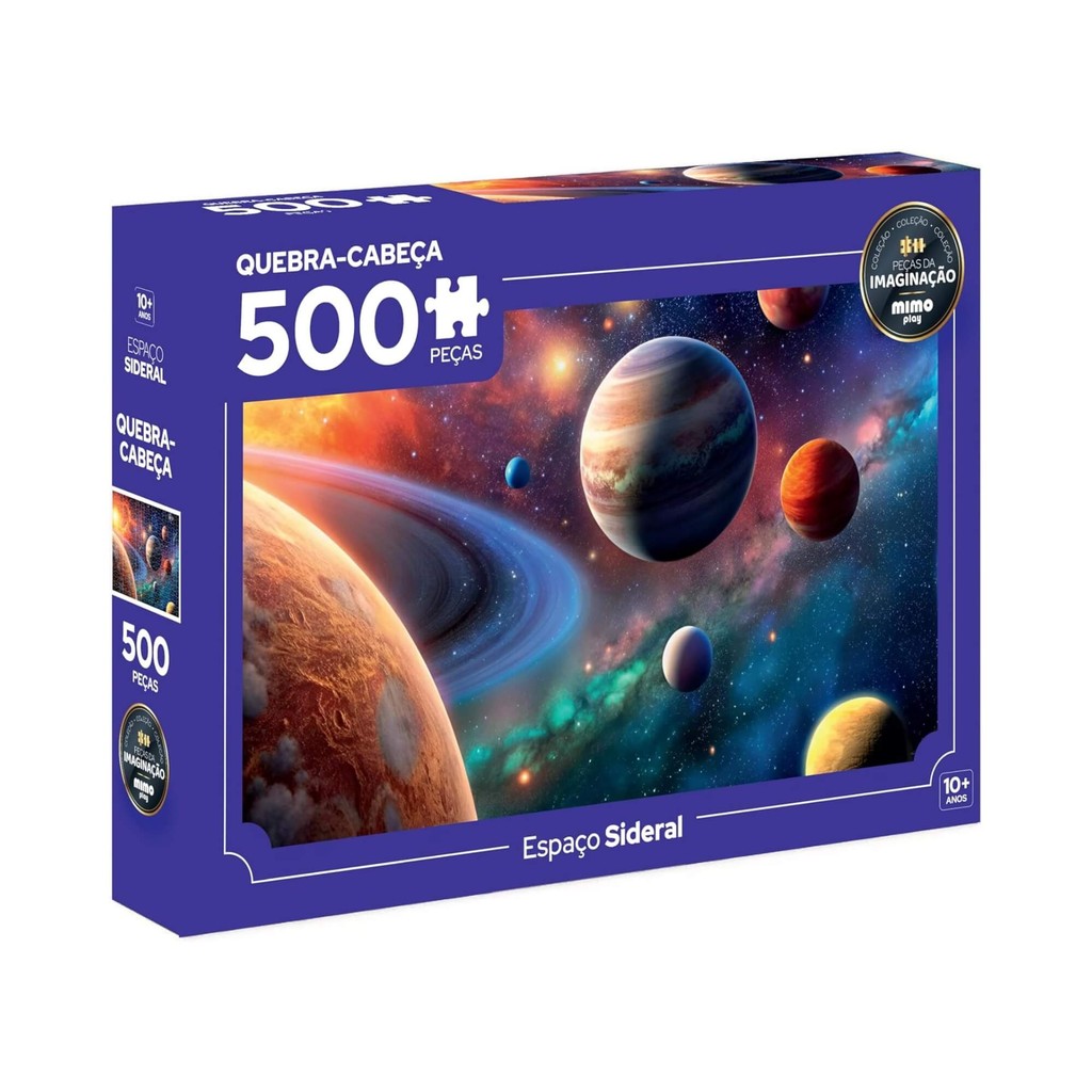 Quebra-Cabeça Puzzle Peças da Imaginação Espaço Sideral 500 peças Mimo Toys - 2631 em Oferta na Shopee