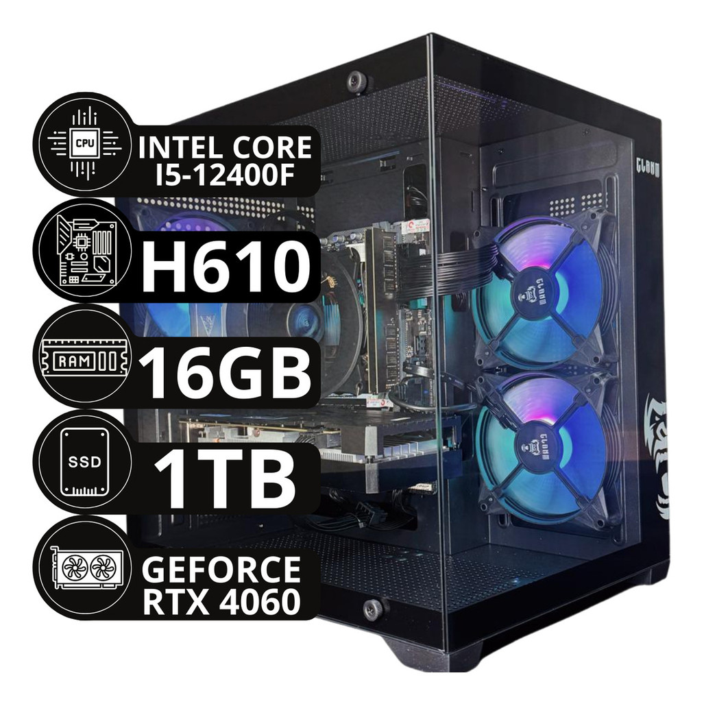 Pc Gamer Intel Core I5-12400f 16gb Ddr4 Nvme 1tb Rtx 4060 8g