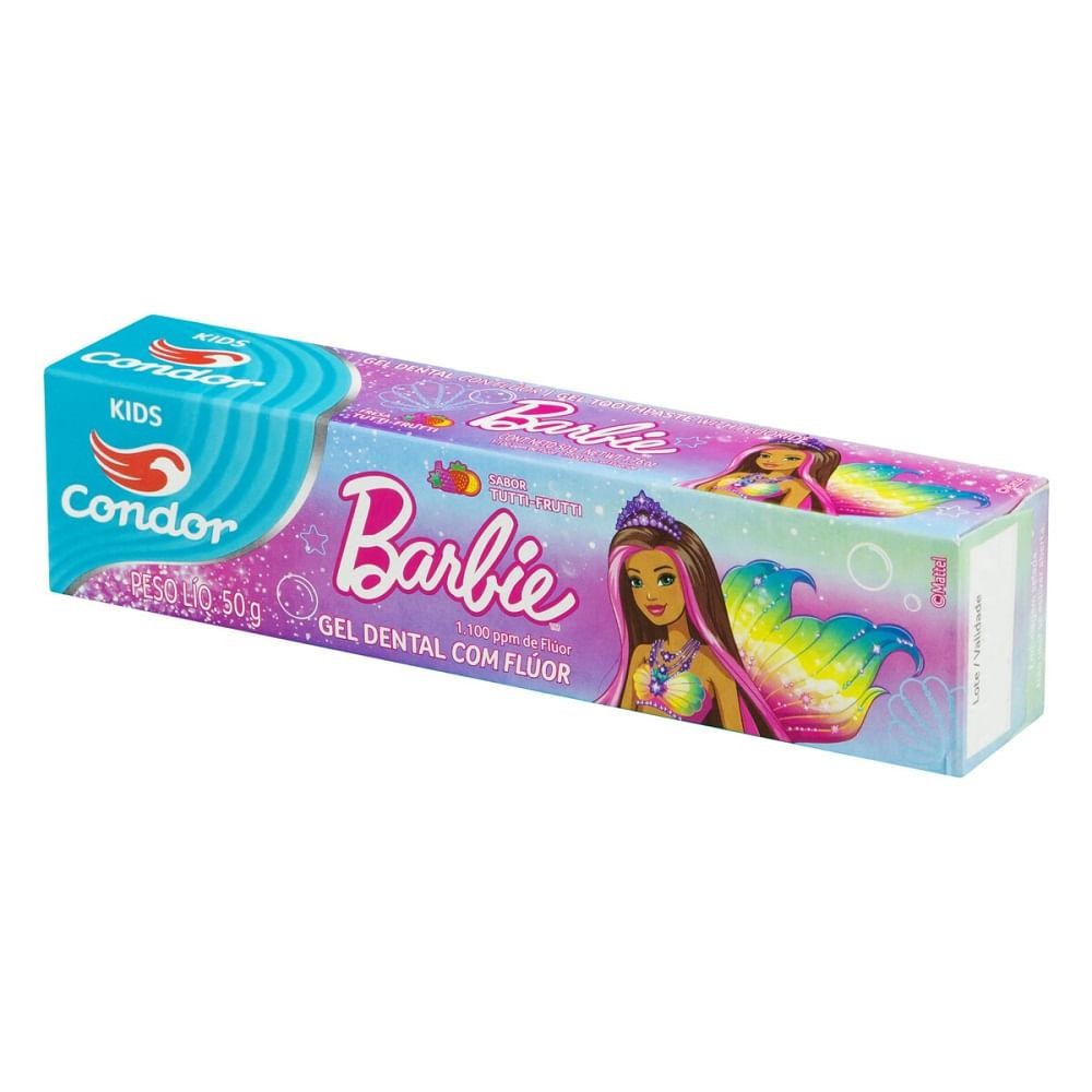 Gel Dental Condor Barbie Kids 50G Tutti-Frutti em Oferta na Shopee