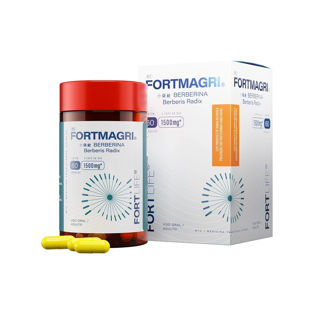 Fortmagri 1500mg 60cap Berberina - Fortlife em Oferta na Shopee