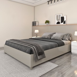 Cama Queen em MDP 203cm X 164cm Mônaco   Off White em Oferta na Shopee