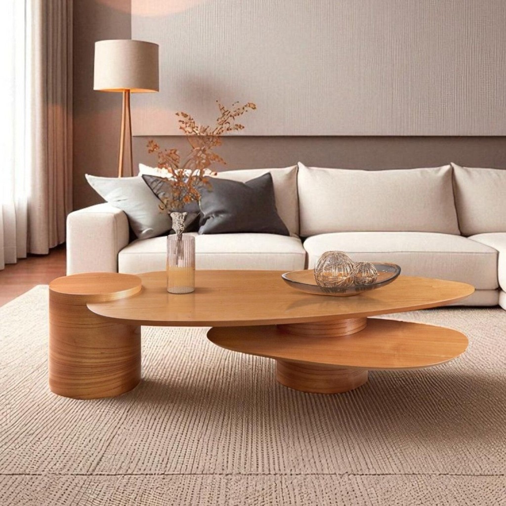 Mesa de Centro para Sala de Estar Pétala 100% MDF em Oferta na Shopee