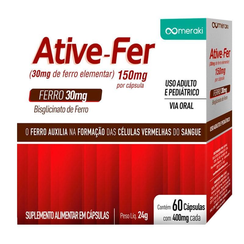 Suplemento Alimentar Ative-Fer 60 Cápsulas em Oferta na Shopee
