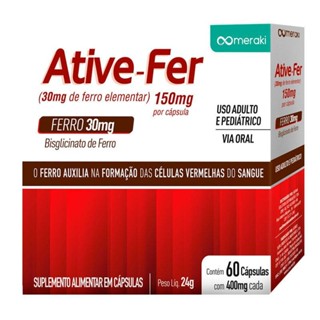 Suplemento Alimentar Ative-Fer 60 Cápsulas em Oferta na Shopee