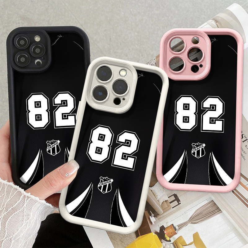 Capinha Estilo de camisa do Ceará para iPhone 11 normal 12 13 xr max 14 15 16 pro max 14 Plus 15 Plus 14 Pro capa T44
