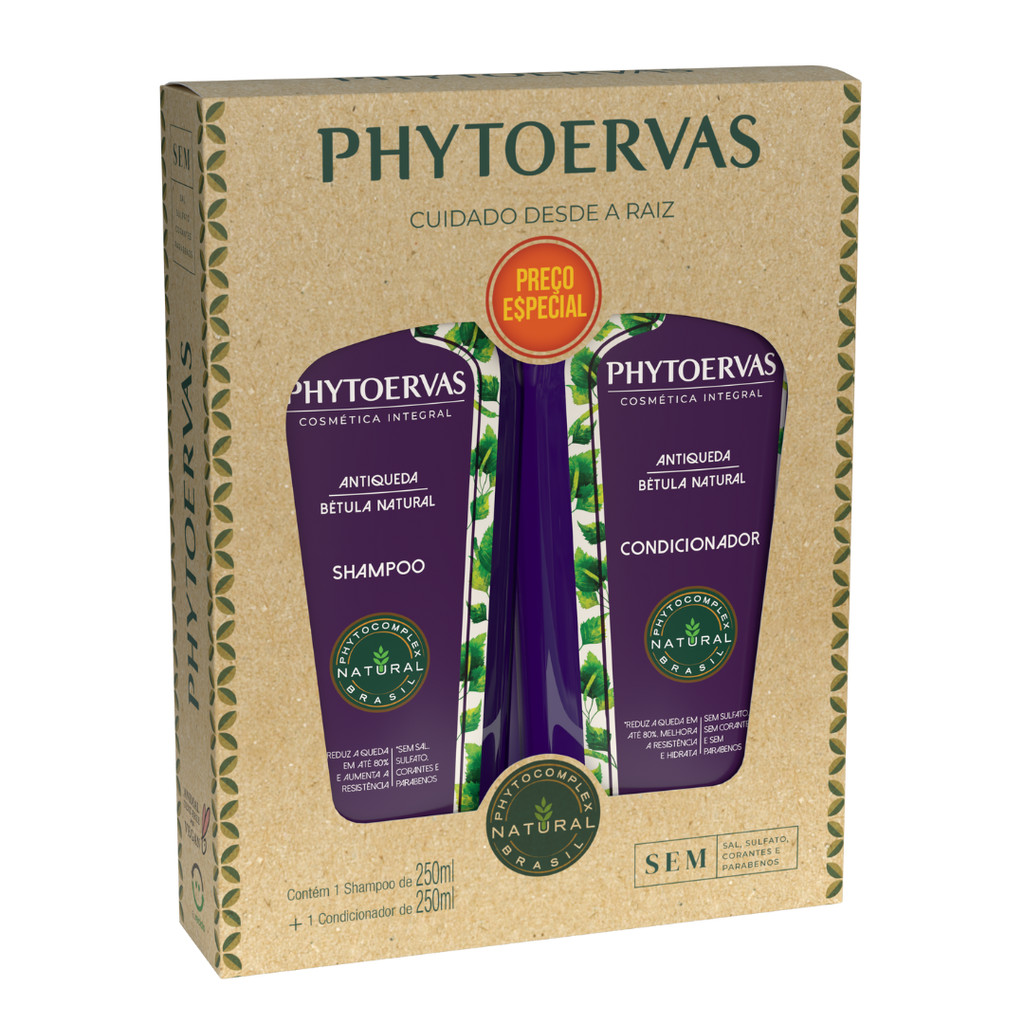 Kit Shampoo+Condicionador Phytoervas Antiquedas 250ml